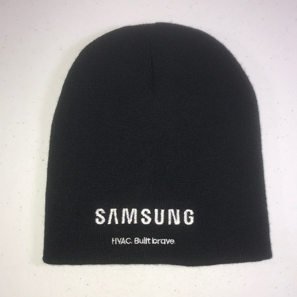Samsung, Beanie, New, Black With Silver Letters
